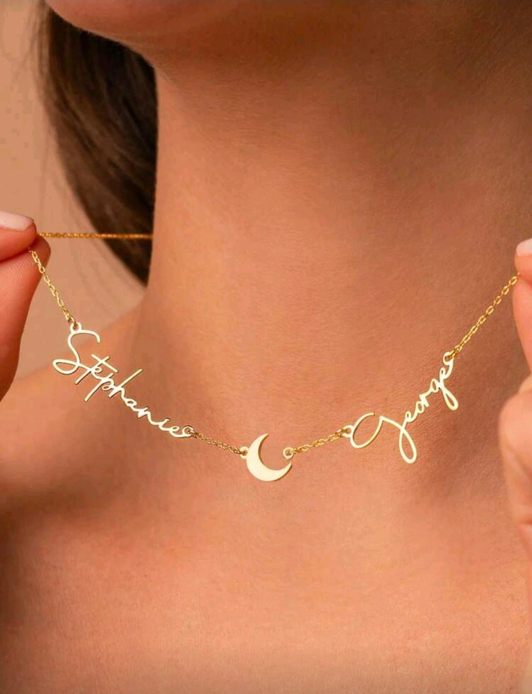 2 name necklace, Stainless steel