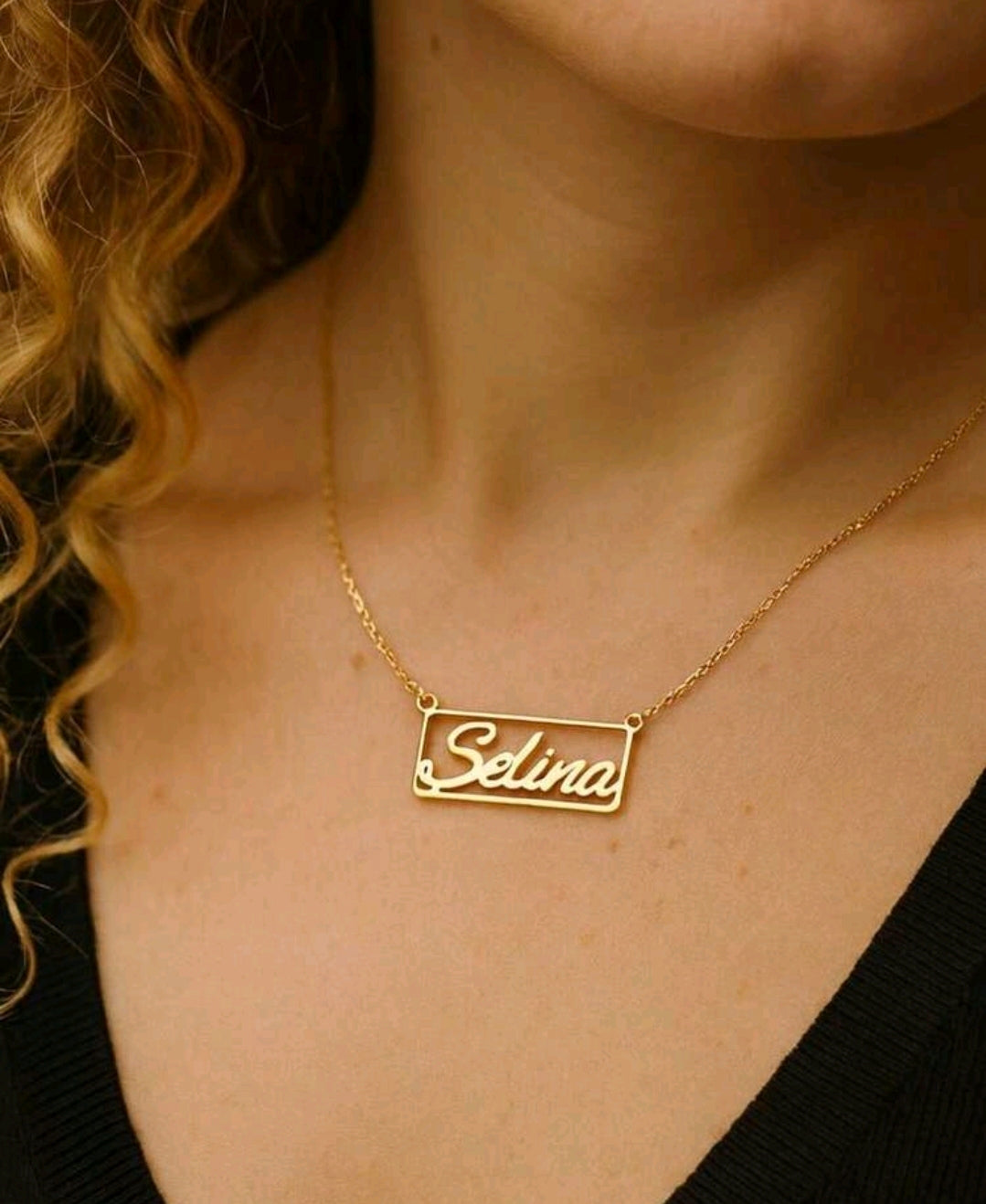 Geometric name necklaces