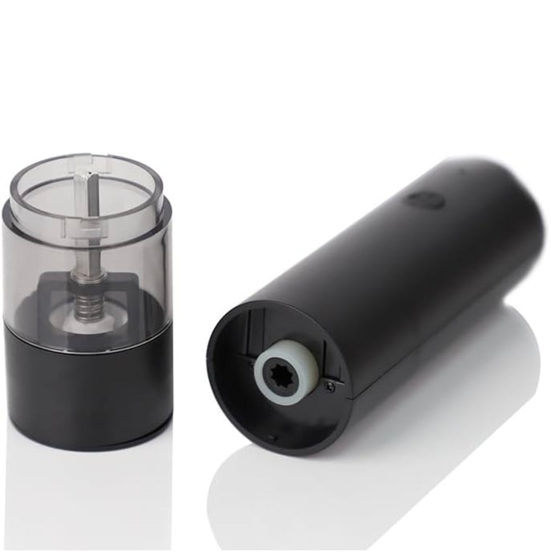 Electric Salt & Pepper Grinder Set, USB-C Fast Charging, 360° Adjustable Coarseness, LED Light & Stand Base
