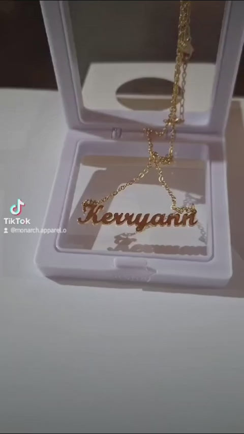 Minimalist Name Necklace. Stainless Steel.TEN (10 ) LETTER Max