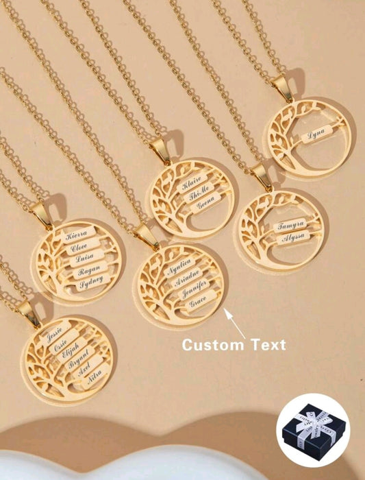 Customized Stainless Steel Life Tree Pendant Necklace.[MJ016]